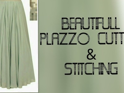 Fancy Floral Umbrella Trouser Palazzo Pants Stiching & Cutting Tutorial