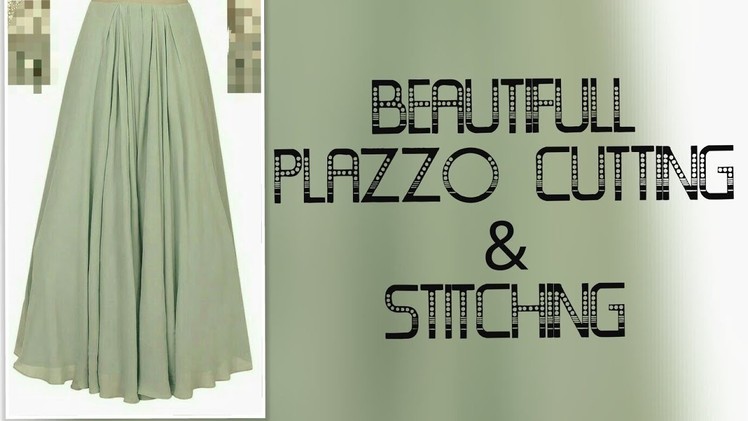 Fancy Floral Umbrella Trouser Palazzo Pants Stiching & Cutting Tutorial