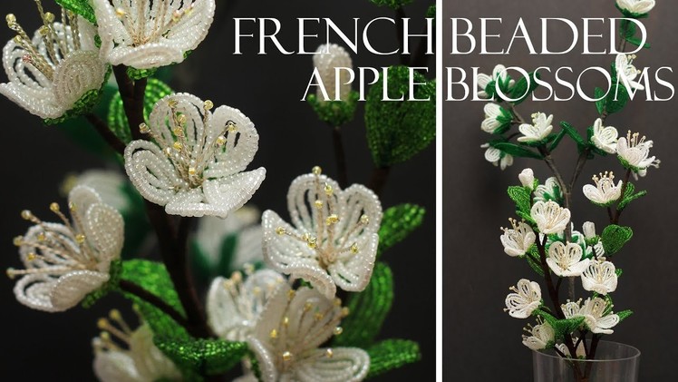 French beaded apple blossoms pattern and tutorial. free pdf