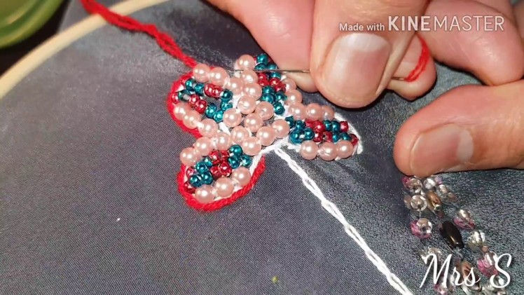HAND EMBROIDERY: Bead Embroidery Flower