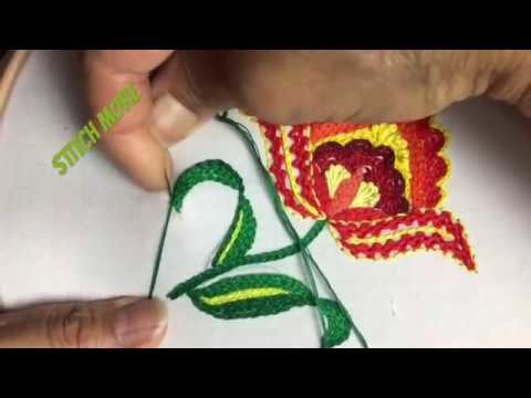 Hand embroidery easy stitch how to make Kashmiri tanka designs
