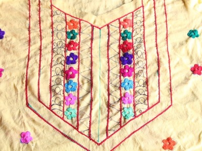 Hand Embroidery Kameez Design part 2 || Neck Embroidery Design for Kurtis.Kameez