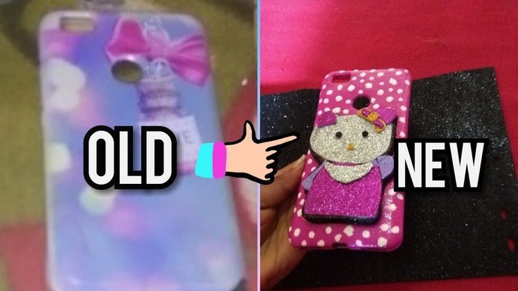How to design a hello kitty back cover at home without any cost using nail polish????.DIY in tamil