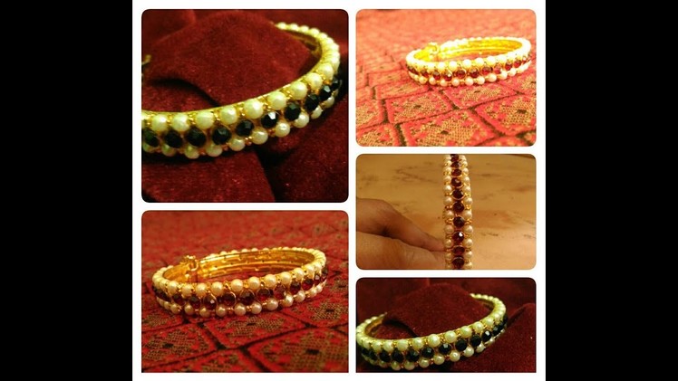 How to Make beaded bangle .  Complete Tutorial. 