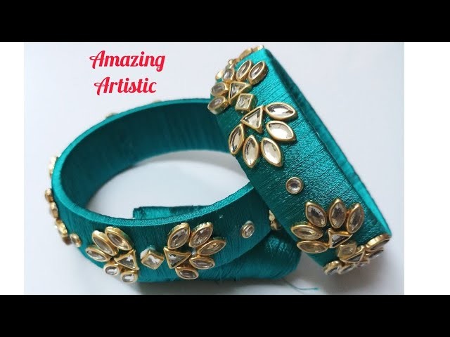 How to make silk thread bangles.silk thread bangles DIY. Amazing Artistic