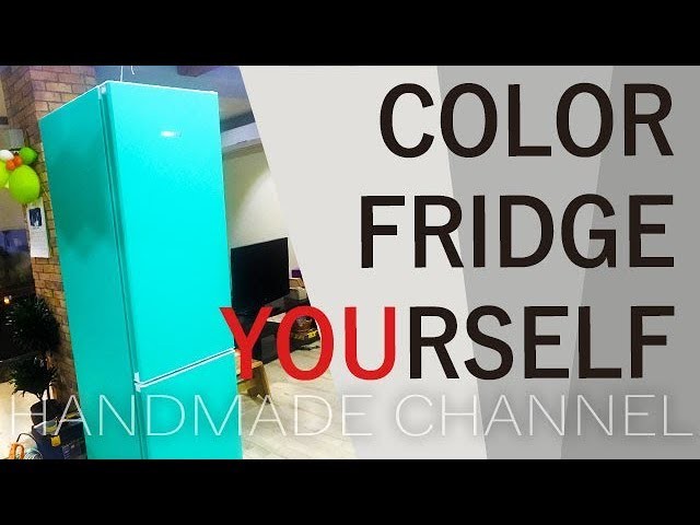 How to Wrap your Fridge? Colored Refrigerator DIY - Handmade Channel
