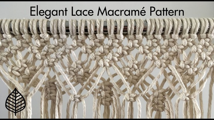 Lace Pattern Macrame - Free Advanced Tutorial