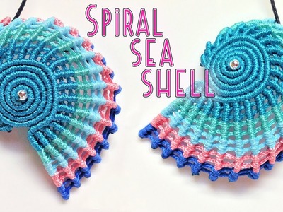 Macrame tutorial - The simple spiral seashell for keychain or pendant - Hướng dẫn thắt vỏ ốc xoắn