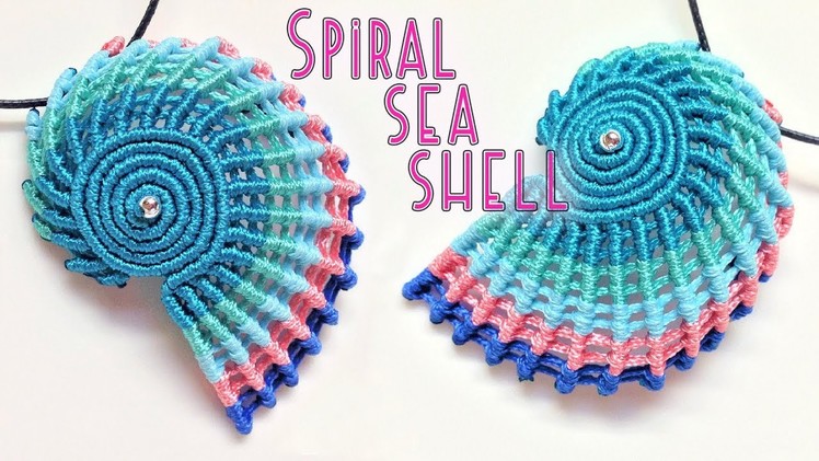 Macrame tutorial - The simple spiral seashell for keychain or pendant - Hướng dẫn thắt vỏ ốc xoắn