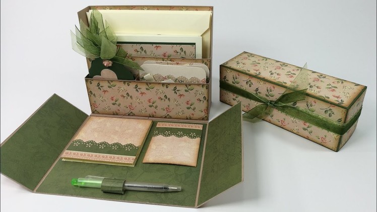 NEW! Scrapbook Handmade Stationery Box #45