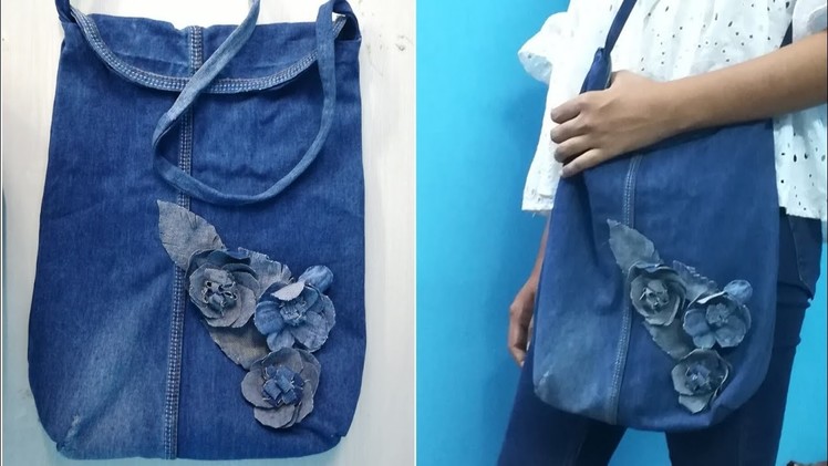 Old Jeans Reuse | Old Jeans Handbag | DIY Jeans Bag | OLd Jeans Recycling Idea