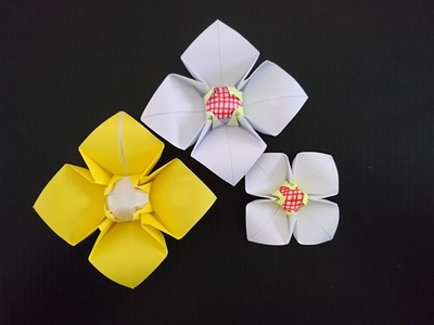 Origami four petal flower 折纸四瓣花