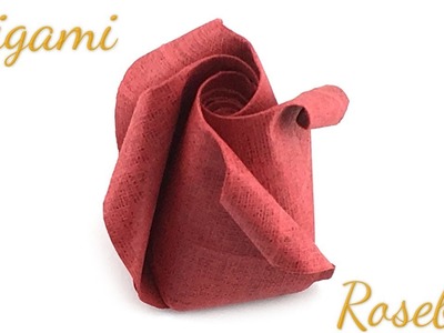Origami Rosebud (Spiral Rose) Tutorial (Hyo Ahn)
