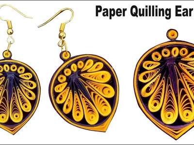Paper quilling earrings new designs | how to make paper quilling earrings tutorial