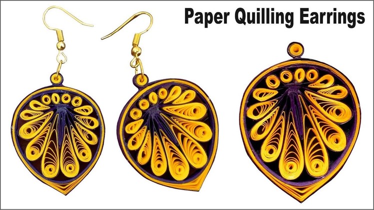 Paper quilling earrings new designs | how to make paper quilling earrings tutorial