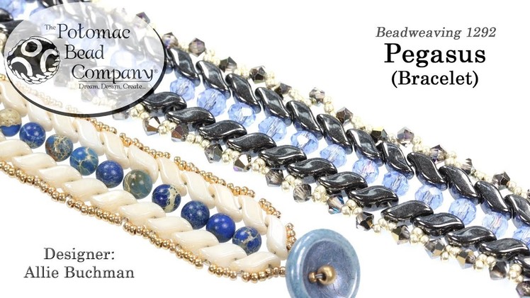 Pegasus Bracelet (Herringbone stitch with 2-hole StormDuo beads)