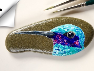 Rock Painting Tutorial Hummingbird