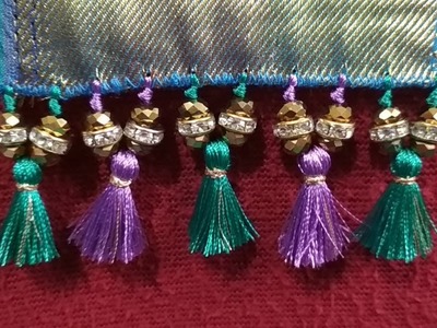 Saree Kuchu.tassel with Stone and crystal beads