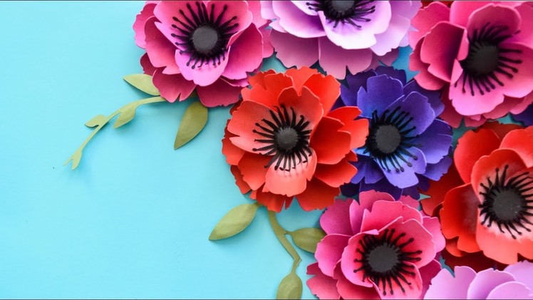 Small Poppy Paper Flower Tutorial by Abbi Kirsten