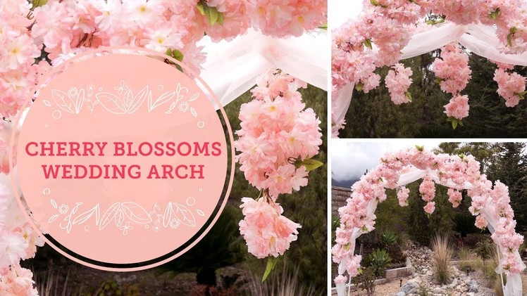 Spring Cherry Blossoms DIY Wedding Arch | BalsaCircle.com