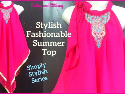 Stylish Fashionable Summer Top Cutting and Stitching | DIY Summer Top (Beach Style)