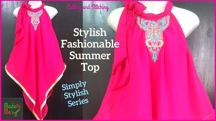 Stylish Fashionable Summer Top Cutting and Stitching | DIY Summer Top (Beach Style)