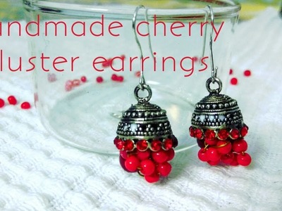 Super easy handmade beaded cluster earrings || periwinkle TV