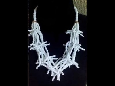Tutorial on how to make this beautiful beaded white jewelry