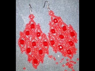Tutorial on how to make this beautiful beaded red earrings