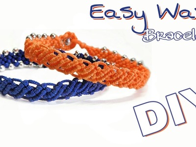 Wavy Macrame Bracelet with Beads Tutorial  | SUPER EASY
