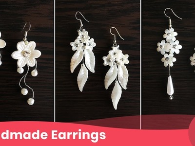 3 Simple Wedding Pearl Earrings. Bridal Drop Earrings Tutorial. Craft Ideas