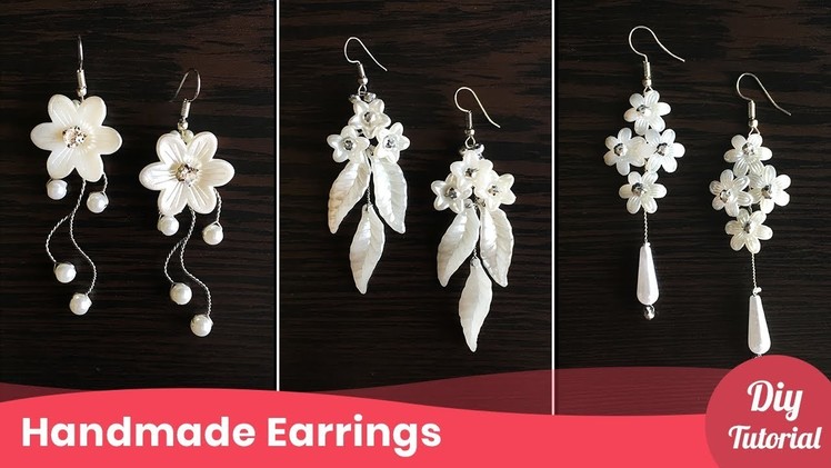 3 Simple Wedding Pearl Earrings. Bridal Drop Earrings Tutorial. Craft Ideas