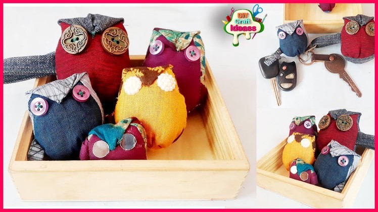 5 best cute fabric keychains | Cute fabric owl keychain | diy craft ideas