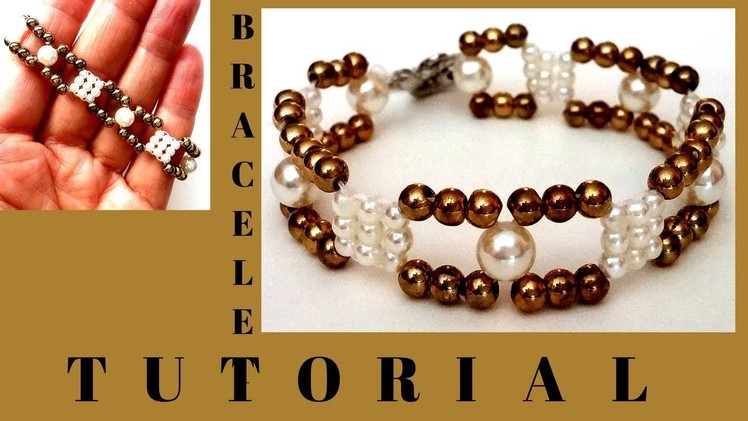 Beading tutorial for beginners.  diy bracelet.  easy beading pattern