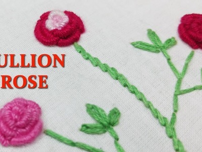 Bullion Rose stitching, Bullion knot hand embroidery