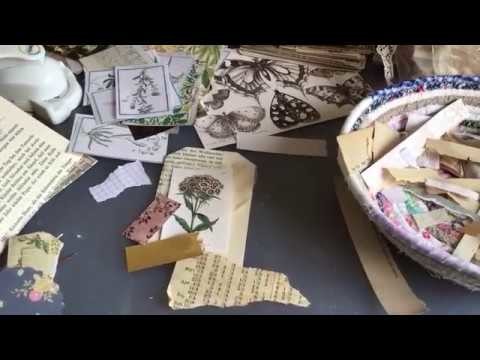 Craft with me | making tags, pockets, envelopes and ephemera | using old book pages | part 2