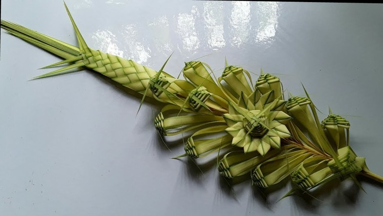 Craft work of date palm . how to make a beautiful flower of date palm