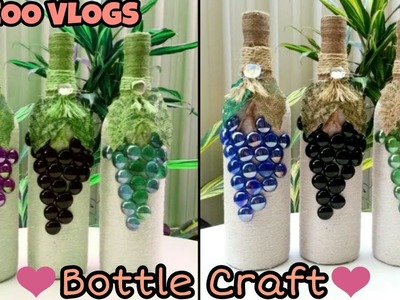 DIY | Bottle Decoration With Marble | Marbles craft | ARZOO VLOGS