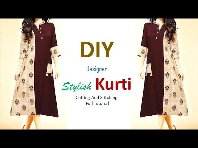 DIY Designer Stylish Kurti Cutting And Stitching Tutorial