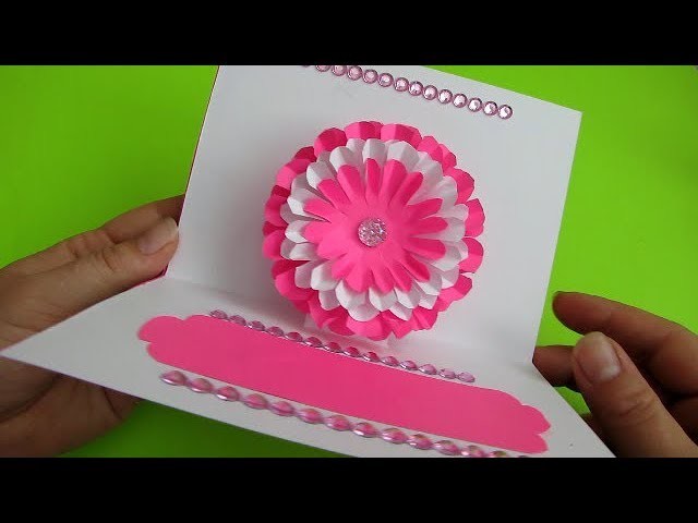 DIY Flower Pop up Card-Paper Crafts-Handmade Craft. День матери