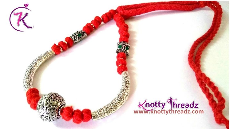 DIY German Silver Jewelry | Victorian Beads Necklace | Silver Collection | www.knottythreadz.com
