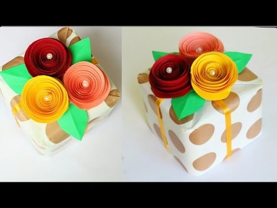 DIY Gift Wrapping Ideas|Gift wrapping with flowers| Creative Gift package ideas|Paper crafts