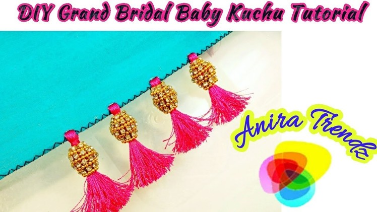 DIY Grand Bridal Baby Kuchu Tutorial How to make Bridal kuchu Saree Tassel at home
