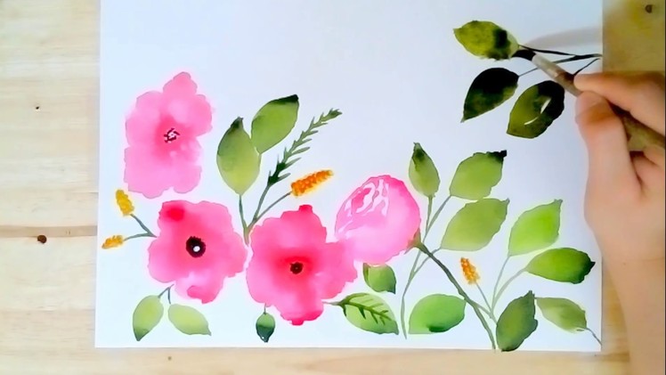 DIY Mother's Day Card Decoration Idea - Watercolor Painting Idea for your Mother's Day Card