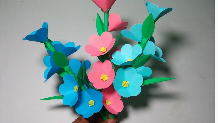 DIY. Paper Craft. Handcraft. DIY: How to Make Beautiful Paper Flower Stick