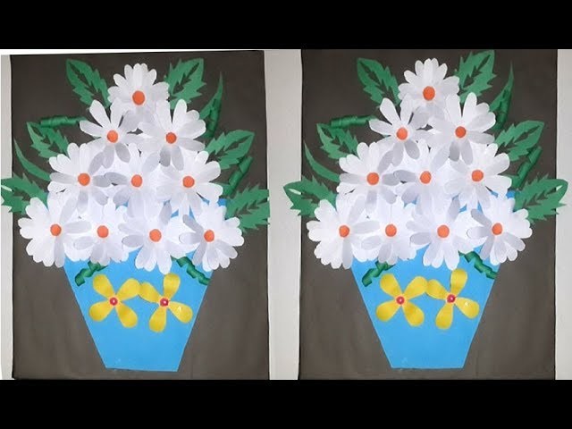 DIY# Paper Craft Wall Hanging Paper Flower # Wall Decoration Ideas with Paper Craft