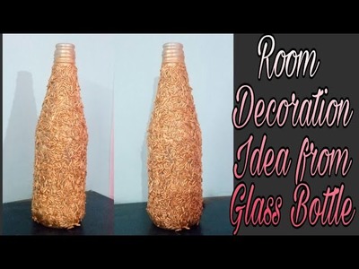 DIY Room Decoration Idea with empty Sause bottle.Glass bottle craft.Rice in bottle decoration idea