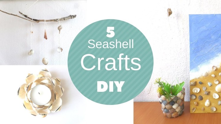 DIY Seashell Crafts Beach Decorations Shell Craft Ideas Art Painting and Jewelry by Fluffy Hedgehog