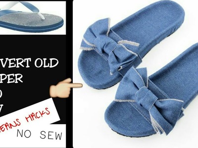 DIY SLIPPERS: How to Make Slippers Using Old Jeans and Damaged Flip Flops (Easy & No Sew)