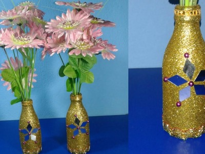 DIY Waste Glass Bottle Decoration ! Easy Craft Ideas ❤